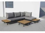 Loungegarnitur Acamp Naxos Lounge Anthrazit/Teakfarben