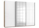 Schwebetürenschrank Level D36 ca. 300 cm Weiß/Eiche Dekor