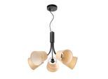 Kronleuchter Asia Schwarz/Eiche max. 6 Watt