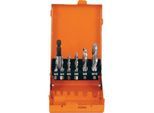 Projahn Kombigewindebohrer Bit-Set, HSS-G, 7-teilig, M3-M10, zylindrischer Schaft, inkl. Bit-Halter
