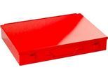 Sortimentskoffer ADB, leer, 24-fache Einteilung, abschließbar, mit Griff, B 330 x T 230 x H 50 mm, Stahl & ABS-Kunststoff, verkehrsrot RAL 3020