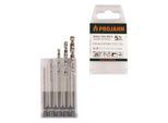 Projahn Spiralbohrer-Set, HSS-G, 5-teilig, 6-kant-Schaft E6.3, Ø 2-3-4-5-6 mm