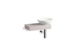 Laufen PICCOLO NOVO Waschplatz H561PN37081111 555x320x400 mm, Ablage links, mit einem Hahnloch, ohne Überlauf, Oyster Matt