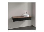 Villeroy und Boch Antao Waschtisch-Unterschrank K12012PD 120x19x50cm, Waschbeckenplattenfarbe warm walnut, black matt lacquer