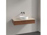 Villeroy und Boch Antao Waschtisch-Unterschrank K09113HM 100x19x50cm, Waschbeckenplattenfarbe botticino, warm walnut