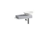 Laufen PICCOLO NOVO Waschplatz H561PN37101111 555x320x400 mm, Ablage links, mit einem Hahnloch, ohne Überlauf, Nordic Matt