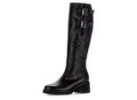 Stiefel GABOR "TUNIS", Damen, Gr. 40, Normalschaft, schwarz, Kalbsleder, unifarben, Schuhe Stiefel, Blockabsatz, Langschaftstiefel in Bequemweite G (= weit)
