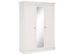 Kleiderschrank OTTO HOME "Indra", weiß, B:145cm H:187cm T:54cm, Massivholz, Schränke, Kleiderschrank, aus massiver Kiefer, mit Spiegel bei der 3- und 5trg.Variante