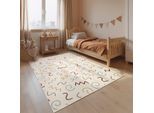 Kinderteppich HANSE HOME "Fiete", creme multifarben, B:200cm H:10mm L:290cm, Polypropylen, Teppiche, Kinderteppich, Pflegeleicht, Weich, Kinderzimmer, Spielteppich, Spielunterlage