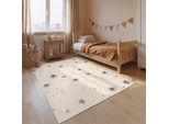 Kinderteppich HANSE HOME "Moony", creme multifarben, B:120cm H:10mm L:170cm, Polypropylen, Teppiche, Kinderteppich, Pflegeleicht, Weich, Kinderzimmer, Spielteppich, Spielunterlage