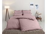 Bettwäsche OTTO HOME "Violetta in Gr. 135x200 oder 155x220 cm", rosa (rosé), B/L: 135cm x 200cm, 1 Stk., 1 Stk., Renforcé, B/L: 80cm x 80cm, 2, Renforcé, Obermaterial: 100% Baumwolle, Bettwäsche, Bettwäsche, Bettwäsche aus Baumwolle, romantische Bettwäsche mit Volants
