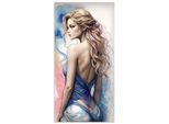 Wandbild ARTLAND "Die Schönheit einer Frau V", farbe bild(er): blau, B:75cm H:150cm, Alu Dibond, Bilder, als Alubild, Leinwandbild, Poster, Wandaufkleber in verschied. Größen