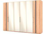 Kleiderschrank MUSTERRING "Sorrent, Kleiderschrank, Schrank, teilmassiv Eiche", braun, B:300cm H:217cm, Schränke, Kleiderschrank, Türen Eiche massiv oder als Parsol-Bronze-Spiegel, verschiedene Maße
