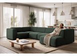 Wohnlandschaft OTTO HOME "Merid U-Form, B: 367 cm", grün (dunkelgrün), B:367cm H:70cm T:206cm, Struktur fein (100% Polyester);Samtoptik (100% Polyester);Samtcord (92% Polyester, 8% Polyamid), Sofas, Wohnlandschaft, jederzeit durch Module erweiterbar