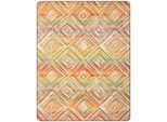 Wohndecke BIEDERLACK "Wohndecke Sunset Diamonds", multicolor, B:150cm L:200cm, Baumwolle, Polyacryl, Polyester, Wohndecken, Wohndecke, extravagantes Rautendessin mit Zierstich