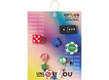 Schuhanstecker CROCS "Jibbitz™ Game Night", Kinder, multifarben, PVC, Schuhzubehör Schuhanstecker, Schuh-Dekoration, Anhänger mit Spiele-Motive
