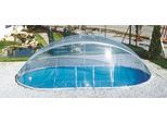 Poolverdeck KWAD "Cabrio Dome für ovale Pools mit schmalem Handlauf", transparent, B:320cm H:165cm T:490cm, Polyvinylchlorid (PVC), Verdecke, in verschiedenen Größen