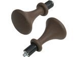 Gardinenstangen-Endstück LIEDECO "Endstück, Endknopf Kegel "Esperanca" für 16 mm Stangen" Gr. 1, braun (rostbraun), H:4,4cm L:5,5cm, Gardinenstangenendstücke, Gardinenstangen-Endstück, Endstück, Endknopf