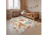 Kinderteppich HANSE HOME "Savanna", creme multifarben, B:200cm H:10mm L:290cm, Polypropylen, Teppiche, Kinderteppich, Pflegeleicht, Weich, Kinderzimmer, Spielteppich, Spielunterlage