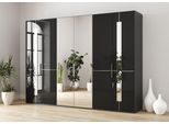 Kleiderschrank MUSTERRING "Imola W", grau (graphit), B:295,2cm H:236cm T:58cm, Floatglas, Holzwerkstoff, Schränke, Kleiderschrank, inkl. Einlegeböden und Kleiderstangen, mit Glas- und Spiegeltüren