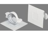 Dekoklammer für Raffhalter GOOD LIFE "Quadrat" Gr. 1, weiß, B:8cm H:8cm, Metall, Raffhalter, für Stoffe und Vorhänge