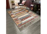 Teppich LUXOR LIVING "Rocco", grün, multi, B:160cm H:11mm L:240cm, Polyester, Teppiche, Teppich, Vintage-Look, verschiedene Designs, mit Fransen, Wohnzimmer