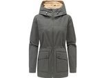Anorak RAGWEAR "Lenoa Vintage", Damen, Gr. M (38), grau (stone grau), Obermaterial: 100% Baumwolle. Innenfutter: 100% Polyester, relaxed fit Po-bedeckend, hoch geschlossener Ausschnitt, Ärmel mit Ärmelschlitz 1-Knopf-Manschette mit Druckknopf, Jacken, Übergangsparka mit Kapuze und Taillenzugband