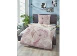 Bettwäsche BIBERNA Gr. 3, rosa (rose), B/L: 155cm x 220cm, Mako-Satin, B/L: 80cm x 80cm, 2 Stk., Mako-Satin, 100% Baumwolle, Bettwäsche, Bettwäsche