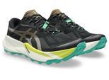 Trailrunningschuh ASICS "TRABUCO 14", Herren, Gr. 46, schwarz (schwarz, clay canyon), Synthetik, Schuhe, profiliertes Laufsohlenprofil, mit Gummilaufsohle, mit Schnürung