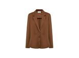 Blusenblazer WASABI CONCEPT "Wasabi Concept Blazer WA-SINA 1", Damen, Gr. 50-52, 8710 toffee, Obermaterial: 73% Polyester, 24% Viskose, 3% Elasthan, Blazer Blusenblazer