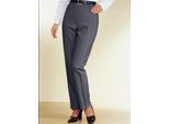 Bügelfaltenhose CLASSIC BASICS, Damen, Gr. 24, Kurzgrößen, grau, 100% Polyester, unifarben, lang, Hosen