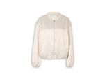 TOM TAILOR Damen Satin Blouson Jacke mit Bomberkragen, braun, Uni, Gr. M