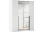 Drehtürenschrank OTTO HOME "Kleiderschrank Kleiderschränke Schrank Garderobe AGORDO mit Glasfront", weiß (alpinweiß, glas kristallweiß), B:181cm H:229cm T:54cm, Holzwerkstoff, Schränke, Drehtürenschrank, durchdachte Innenausstattung, in 8 Breiten und 2 Höhen MADE IN GERMANY