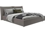 Polsterbett HOME AFFAIRE "Priora in 4 Breiten bis 200cm", grau (elephant), B:232cm H:100cm L:230cm, Rinds-Oberleder, Betten, Polsterbett, auch in NaturLEDER, Cord, belastbar bis 280kg, auch Überlänge 220 cm
