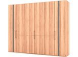 Kleiderschrank MUSTERRING "Sorrent, Kleiderschrank, teilmassiv Eiche", braun, B:300cm H:236cm, Schränke, Kleiderschrank, Türen in Eiche massiv mit Absetzung in Schiefer, verschiedene Maße