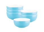 Schale SELTMANN WEIDEN "Müslischalen Liberty Pure Colors ø 15 cm 6er Set", blau (lagoon blau), L:15cm, Schüsseln, Schale, Spülmaschinenfest, Mikrowellensicher, Ofenfest