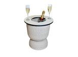 Beistelltisch COOTAB COOLER TABLE "3-in-1 Loungetisch mit Acryl-Kühler Paris 43 cm", beige (champagner), B:41cm H:43cm T:41cm, Tische, Beistelltisch, Wetterfest, Pflegeleicht, Hitzebeständig