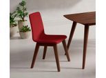 Stuhl HOME AFFAIRE "Sandy", rot (bordeaux, nuss, bordeaux), B:47cm H:88cm T:56cm, Polyester, Stühle, Stuhl, mit verschiedenen Stuhlbeinfarben und Farbvarianten, Sitzhöhe 47 cm