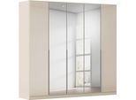 Drehtürenschrank OTTO HOME "Kleiderschrank Kleiderschränke Schrank Garderobe AGORDO mit Glasfront", beige (beige, glas beige (champagner)), B:226cm H:229cm T:54cm, Holzwerkstoff, Schränke, Drehtürenschrank, durchdachte Innenausstattung, in 8 Breiten und 2 Höhen MADE IN GERMANY