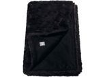 Wohndecke MUSTERRING "Flurry", schwarz, B:130cm L:170cm, Polyester, Wohndecken, Wohndecke, aus weichem Kunstfell, Kuscheldecke