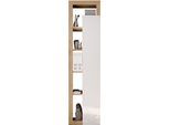Aktenschrank HOME AFFAIRE "Hamburg Höhe 195 cm, Breite 50 cm, 1 Tür, offene Fächer, Büroschrank", braun (weiß, eiche cadiz nb), B:50cm H:195cm T:33cm, FSC-zertifizierter Holzwerkstoff, Schränke, Aktenschrank, Mehrzweckschrank, dekorativer Rahmen, Metallgriff, viel Stauraum