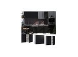 Vicco Hängeschrank Fame-Line Weiß Schwarz gestreift 80 cm