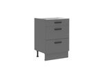 Küche NESSA Unterschrank 60 cm Anthrazit Küchenzeile Küchenblock Einbauküche