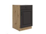 Unterschrank 50 Stilo Grau + Eiche Artisan Küchenzeile Vollauszug Soft-Close
