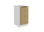 Küchen Unterschrank 40 cm CREMONA Eiche + Weiß Küche Küchenzeile Küchenblock
