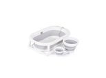 Chipolino Babybadewanne Spa faltbar, Eimer, Spülbecher, integriertes Thermometer grau