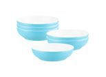 Schale SELTMANN WEIDEN "Foodbowls Liberty Pure Colors ø 25 cm 6er Set", blau (lagoon blau), L:25,4cm, Schüsseln, Schale, Spülmaschinenfest, Mikrowellensicher, Ofenfest