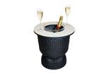 Beistelltisch COOTAB COOLER TABLE "3-in-1 Loungetisch mit Acryl-Kühler Paris 43 cm", schwarz (schwarz, champagner), B:41cm H:43cm T:41cm, Tische, Beistelltisch, Wetterfest, Pflegeleicht, Hitzebeständig