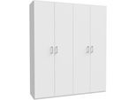 Kleiderschrank FORTE, weiß, B:177,5cm H:210,5cm T:54,2cm, Holzwerkstoff, Schränke, Kleiderschrank, Drehtürenschrank, Stauraum, Zubehör optional bestellbar