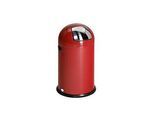 VAR Abfallsammler, 40 L, Stahl-Inneneimer, Metallgriff, rot